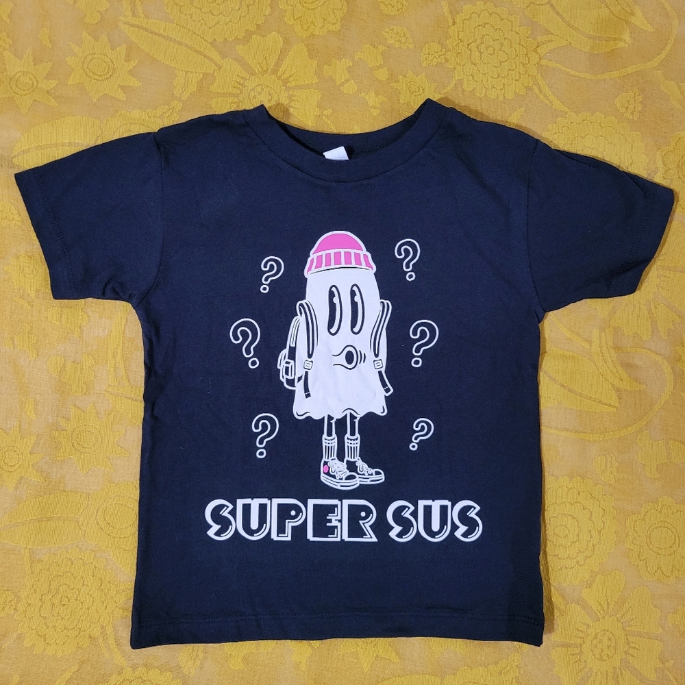 Halloween Ghost 'Super Sus' Tee 4T